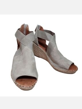 Gentle Souls Colleen Cross Elastic espadrille wedges 10